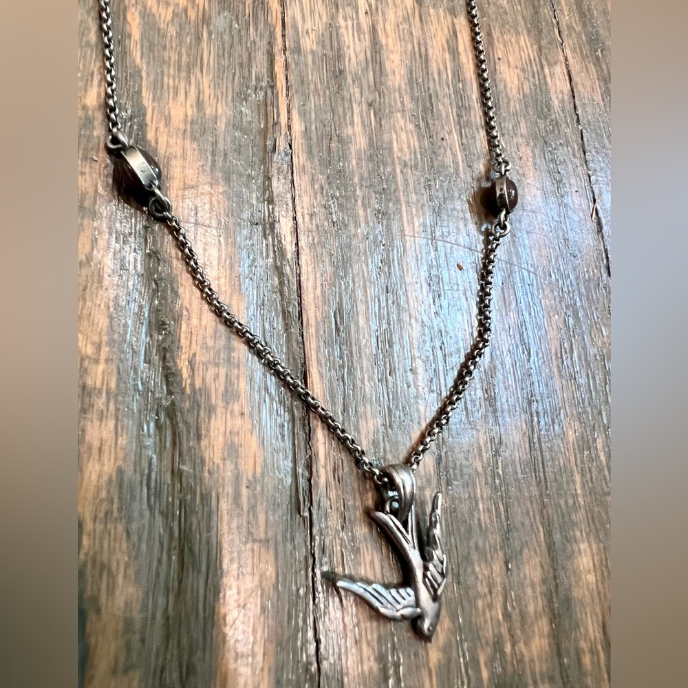 Lucky Brand Love Bird Silver Necklace